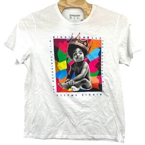 Notorious BIG Biggie Smalls Baby Gold Crown T-Shirt Mens Size XXL 2XL White